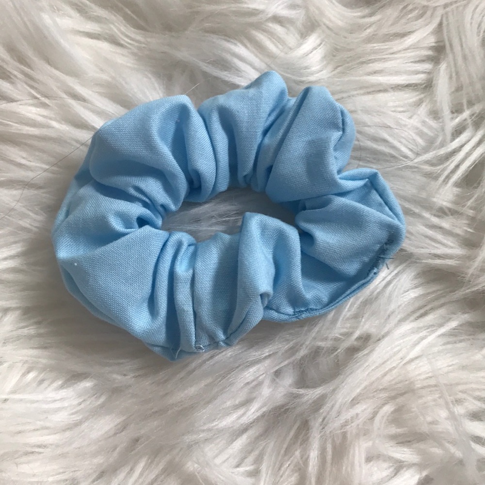 Blue hand made scrunchie